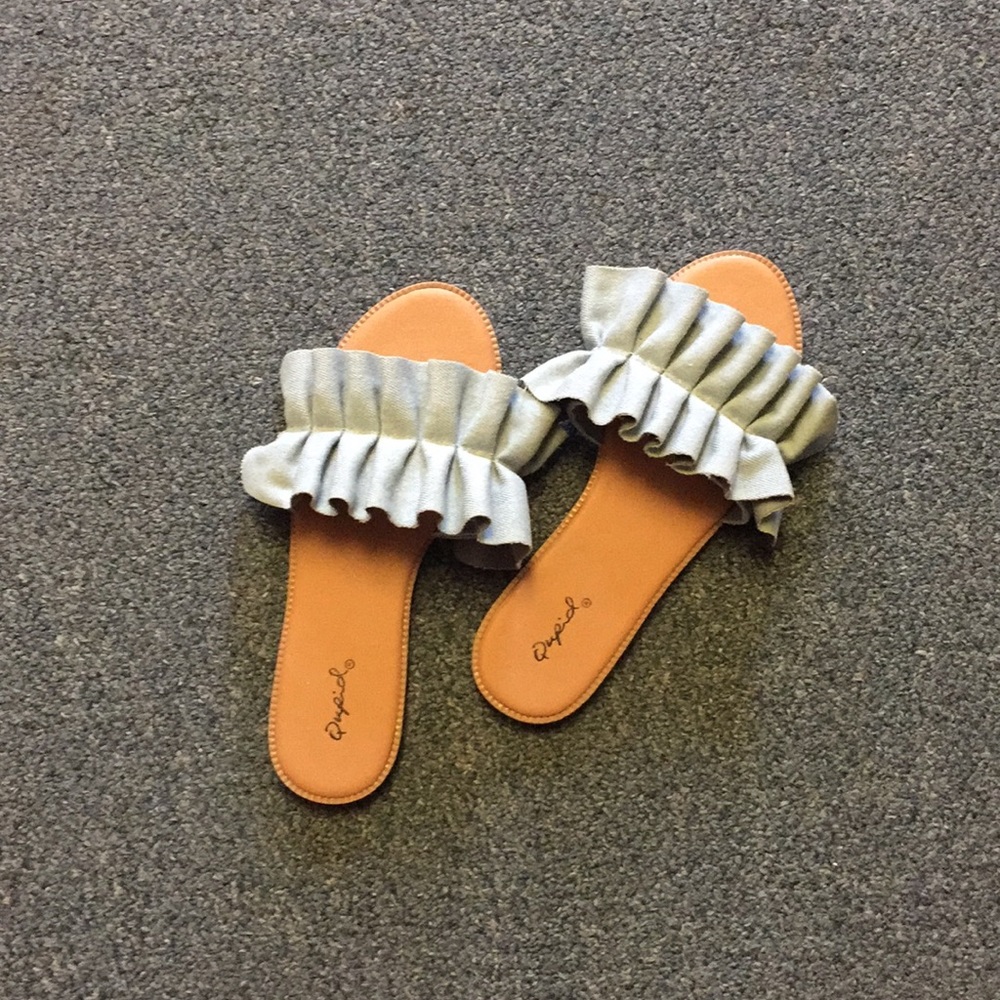 Ruffle slip ons